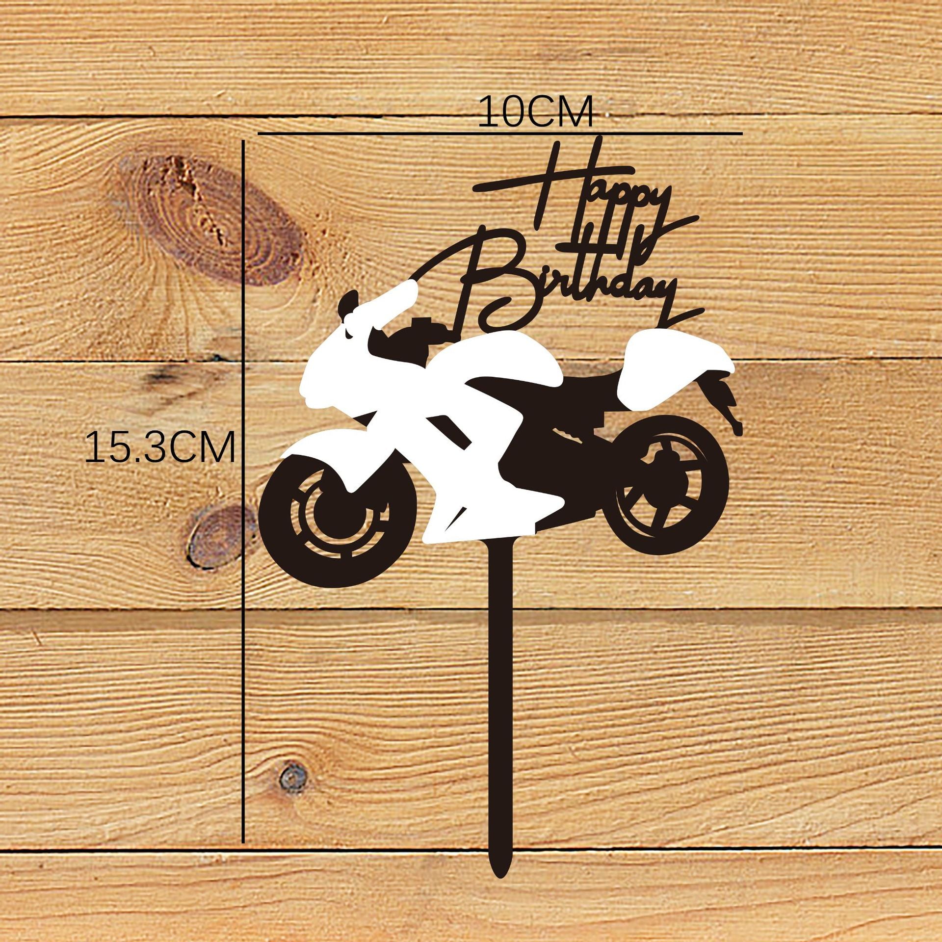 Wholesale 10PCS/PACK Father's Day Happy Acrylic Cake Card Decoration